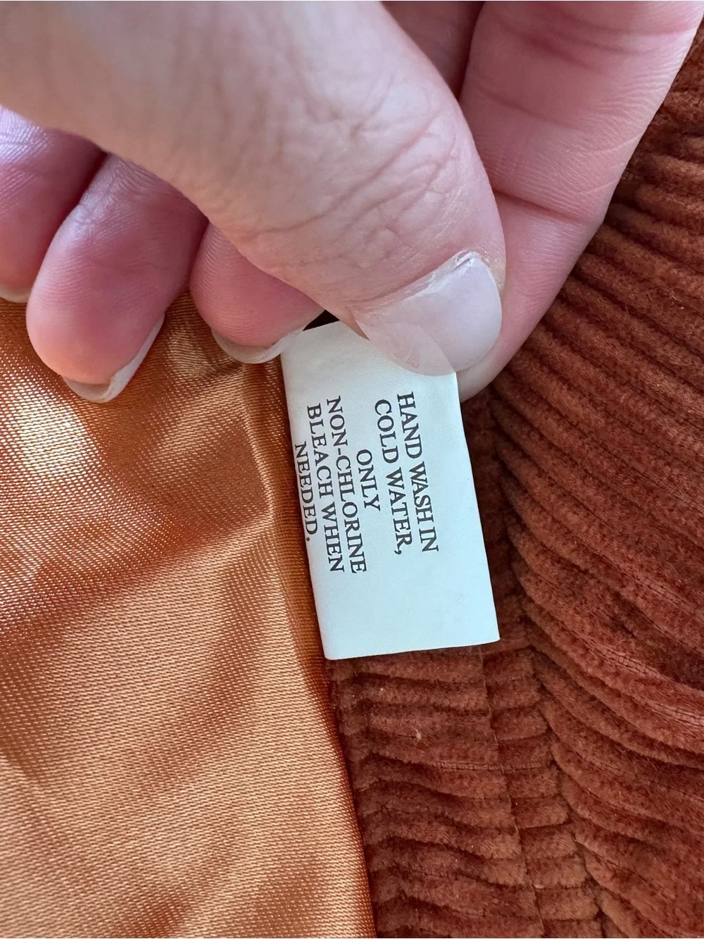Woolrich Dog Vest Large Rust Orange Corduroy Double Breasted Coat Jacket Warm